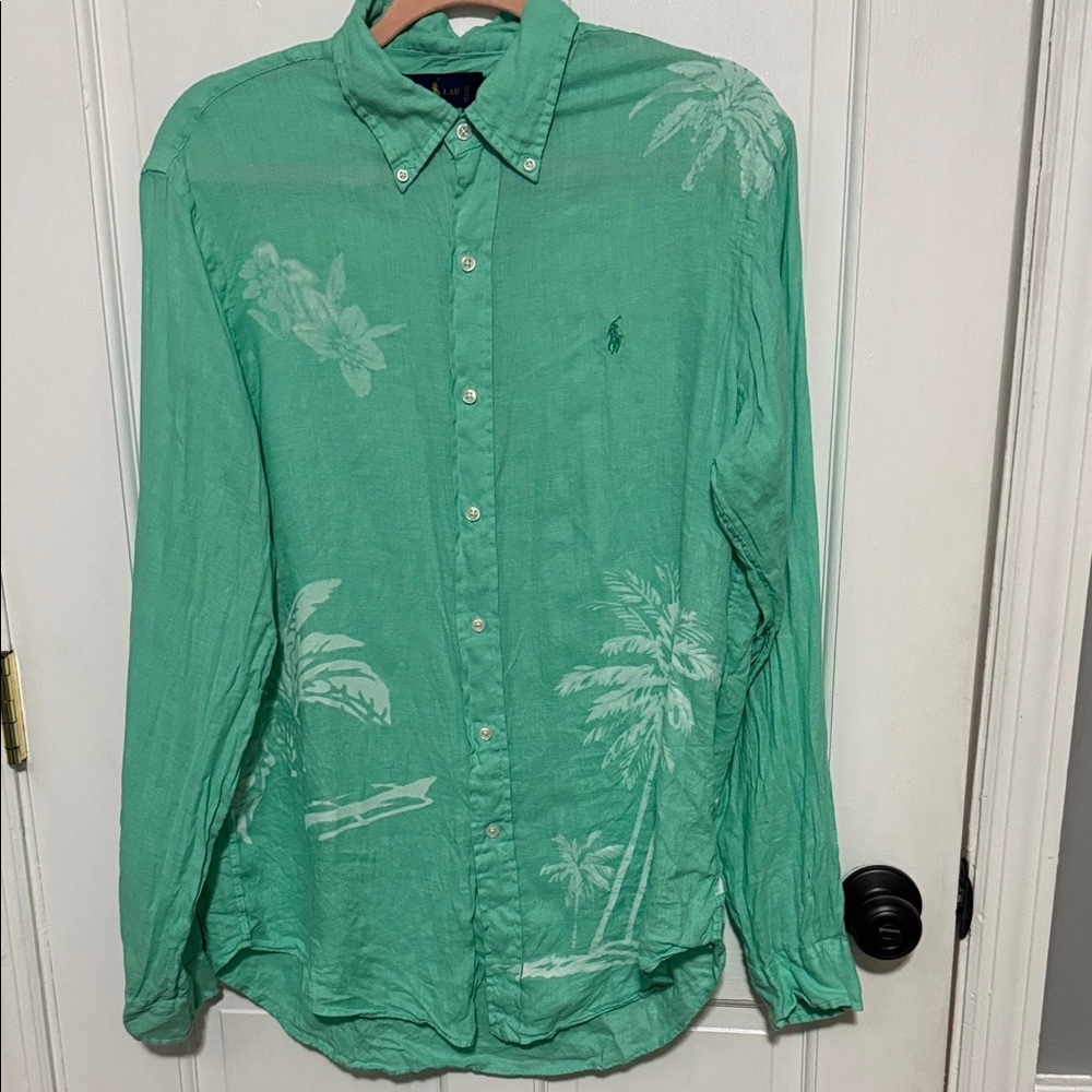 Ralph Lauren Green Tropical Blouse